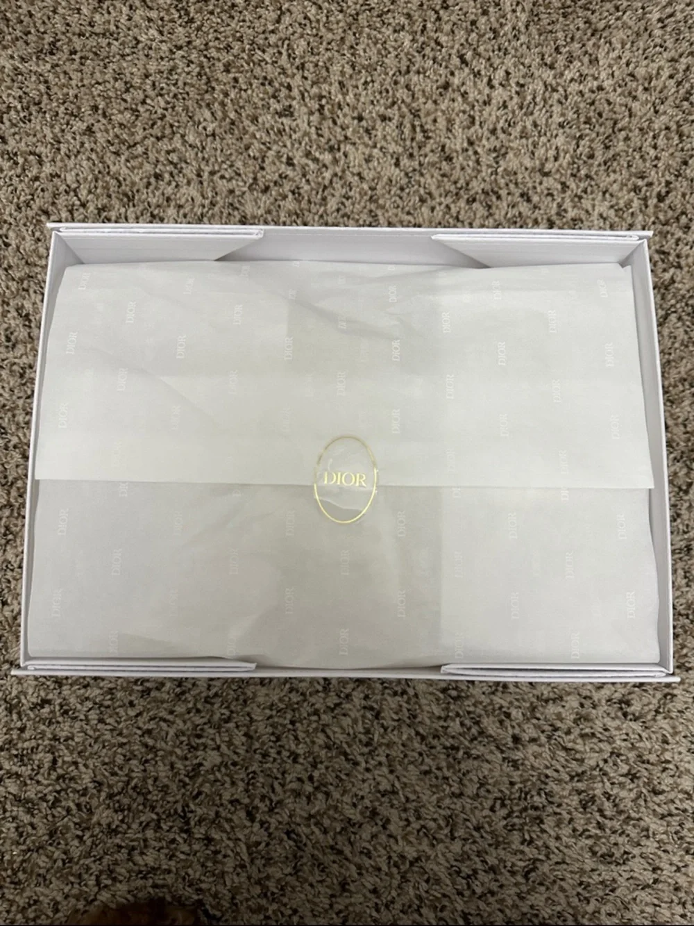 Dior White Box with Gold Logo Center